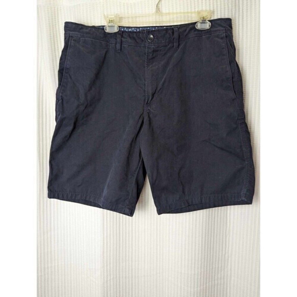 Banana Republic Men’s Flat Front Short Navy Blue 36 Super Soft Chino Dress Aiden